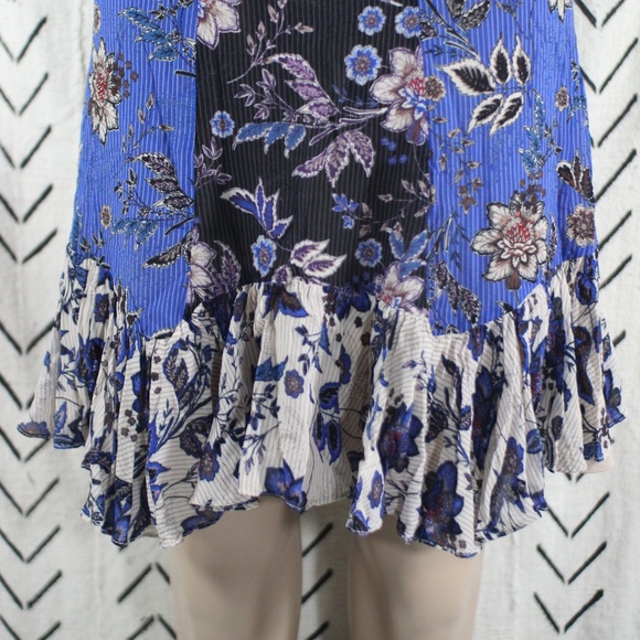 Zarelle Mini Skirt - Blue Floral